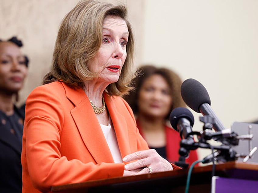 Rep. Nancy Pelosi (D-CA) speaks at a news conference about the findings of a recent Govern