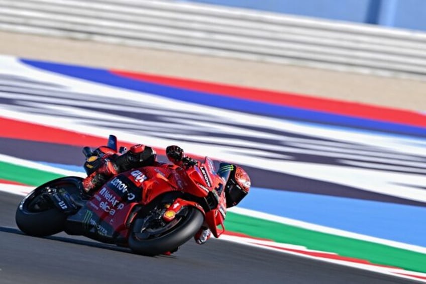 Ducati's Italian rider Francesco Bagnaia posted a lap record during free practice ahead of