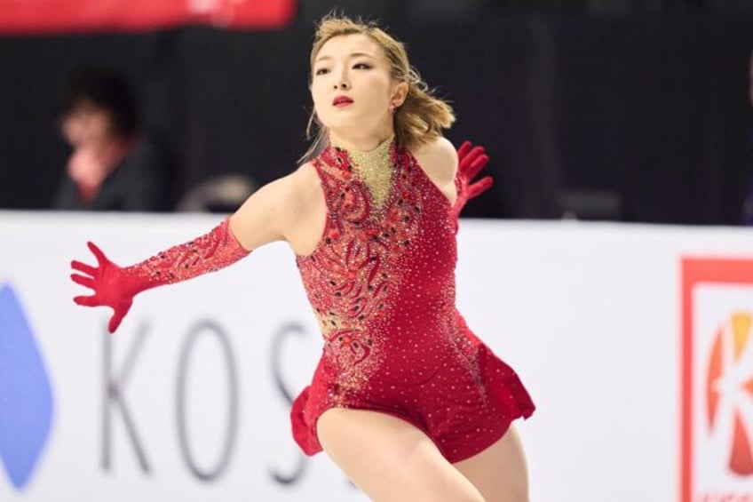 World champion Kaori Sakamoto of Japan skates her short program at the Skate Canada Grand