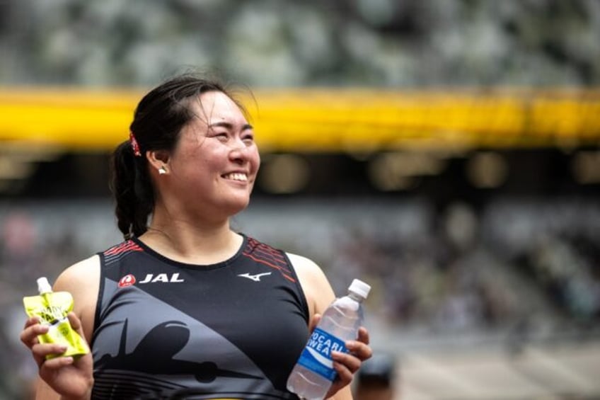 Japan's Haruka Kitaguchi won the women's javelin event at the Golden Grand Prix in Tokyo o
