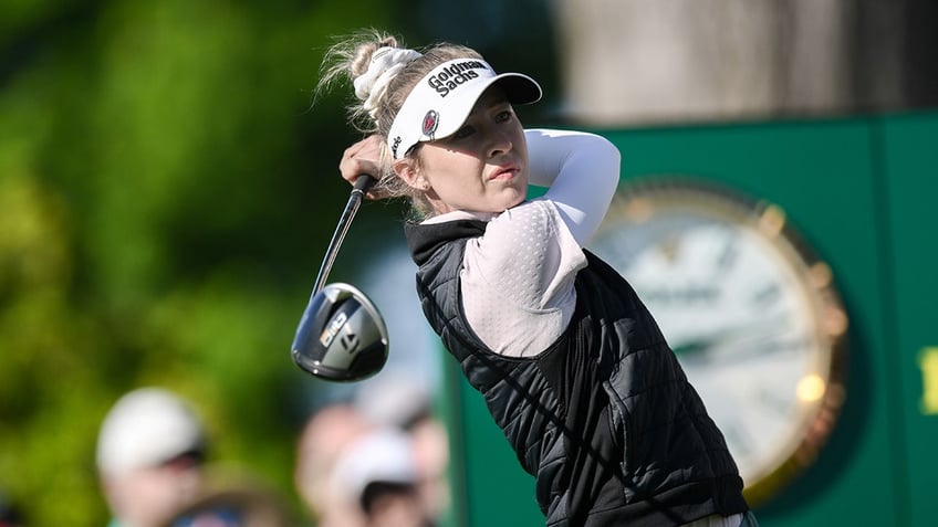 Nelly Korda tees off