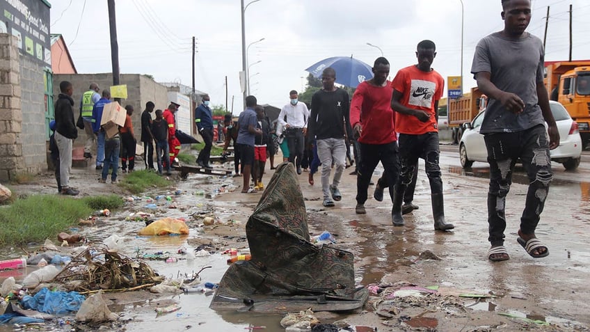 People walking in Zambia