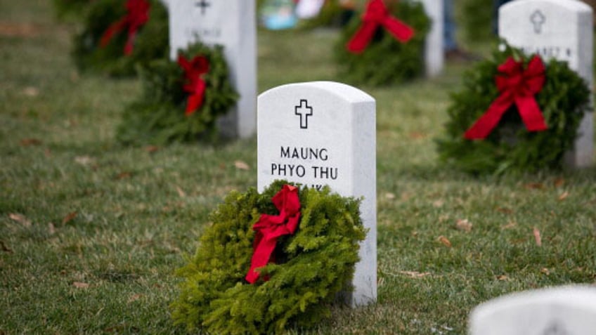 Wreaths at Arlington National Cemetery