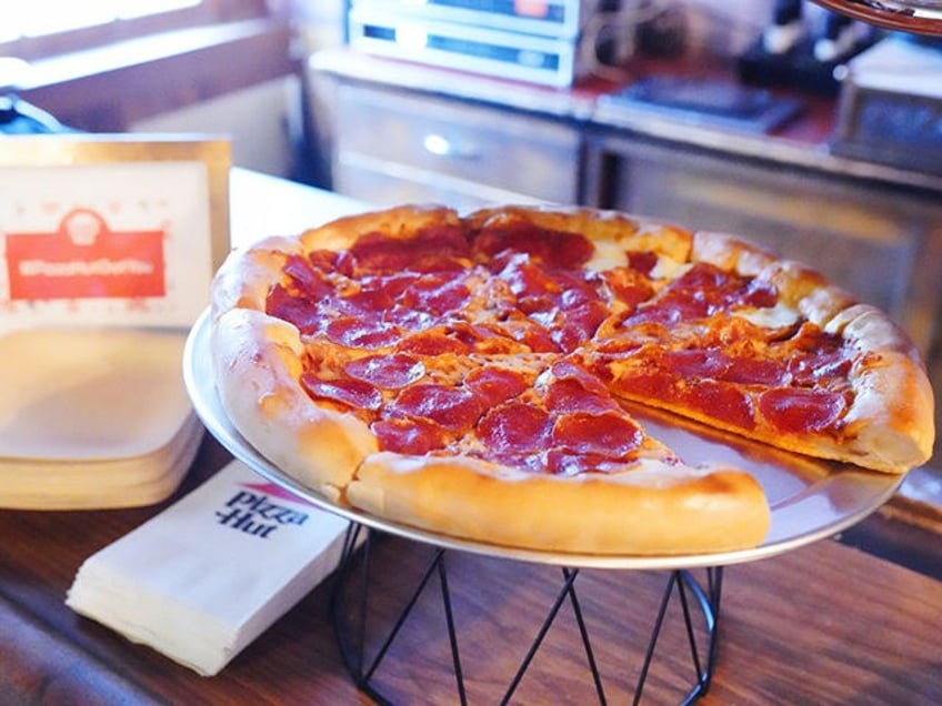 PARK CITY, UTAH - JANUARY 26: A view of the pizza bar in the Pizza Hut x Legion M Lounge d