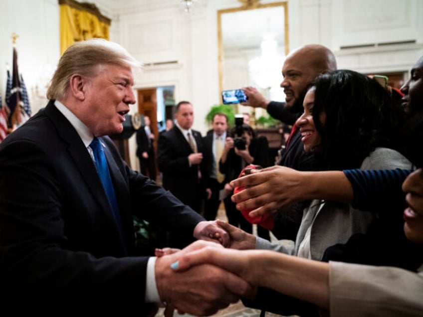 WASHINGTON, DC - OCTOBER 26 : President Donald J. Trump greets supporters after speaking d