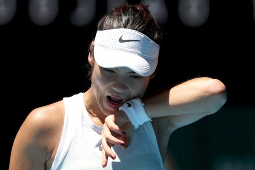 Emma Raducanu pictured at the Australian Open in January