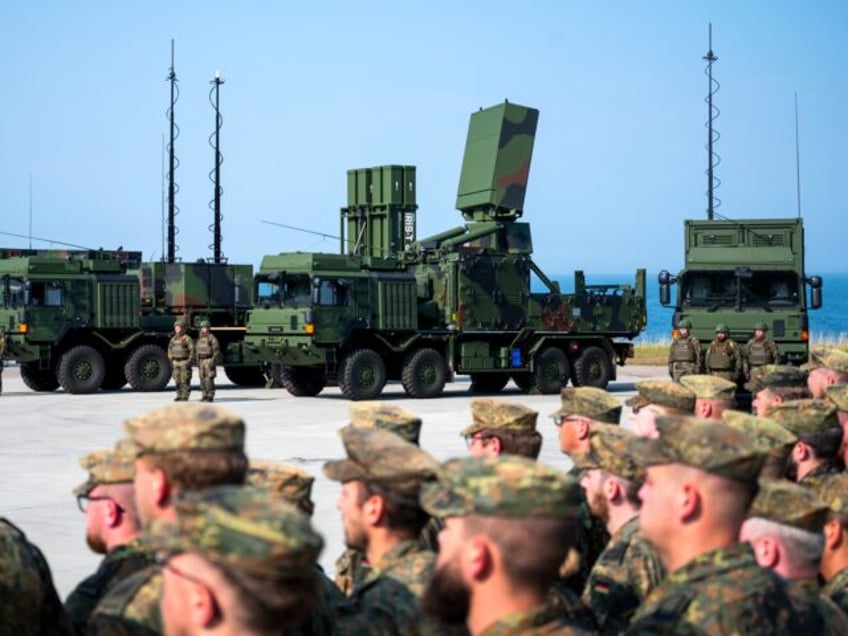 Germany's first IRIS-T SLM medium range air defence system is seen at the military base ca