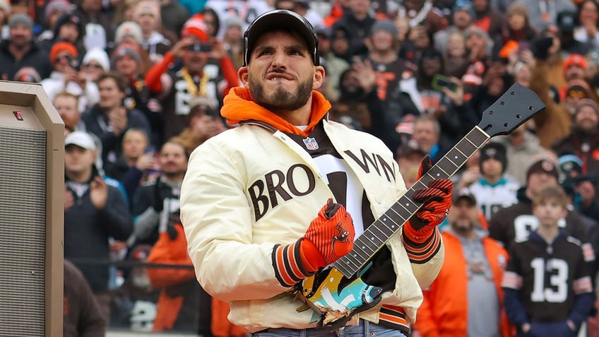 Johnny Gargano at a Browns game