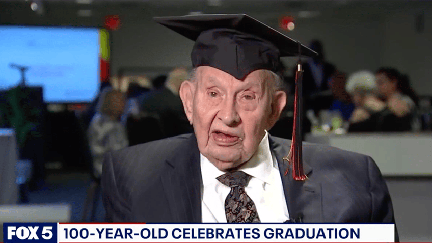 wwii veteran 100 finally receives his college diploma nearly 60 years after graduation