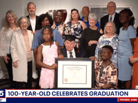 WWII veteran, 100, finally receives his college diploma nearly 60 years after graduation