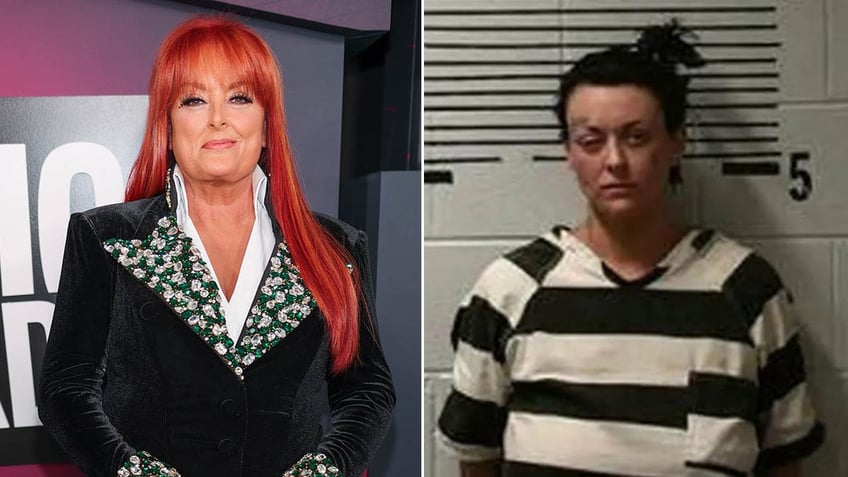 wynonna judd on red carpet/grace kelley mugshot