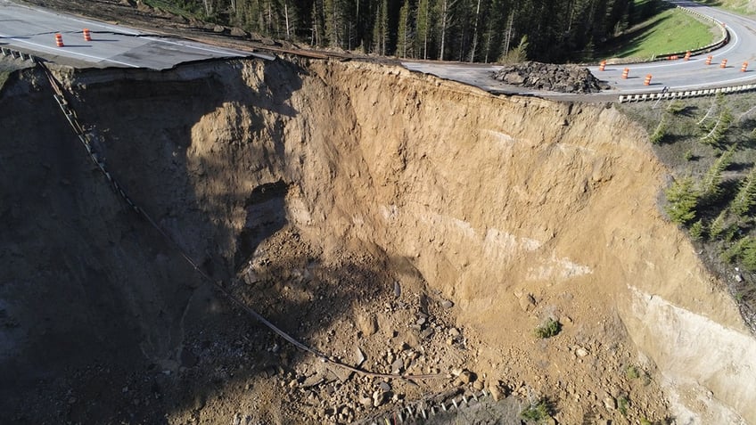 Teton Pass road collapse