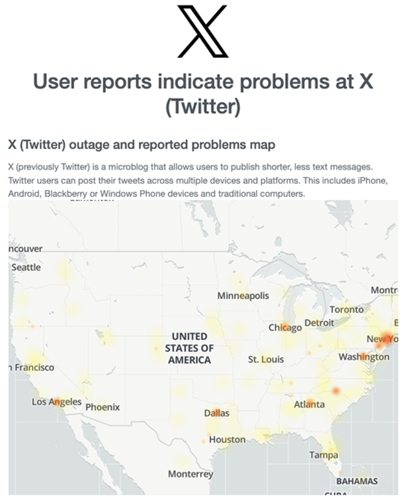 x is down were having trouble connecting right now