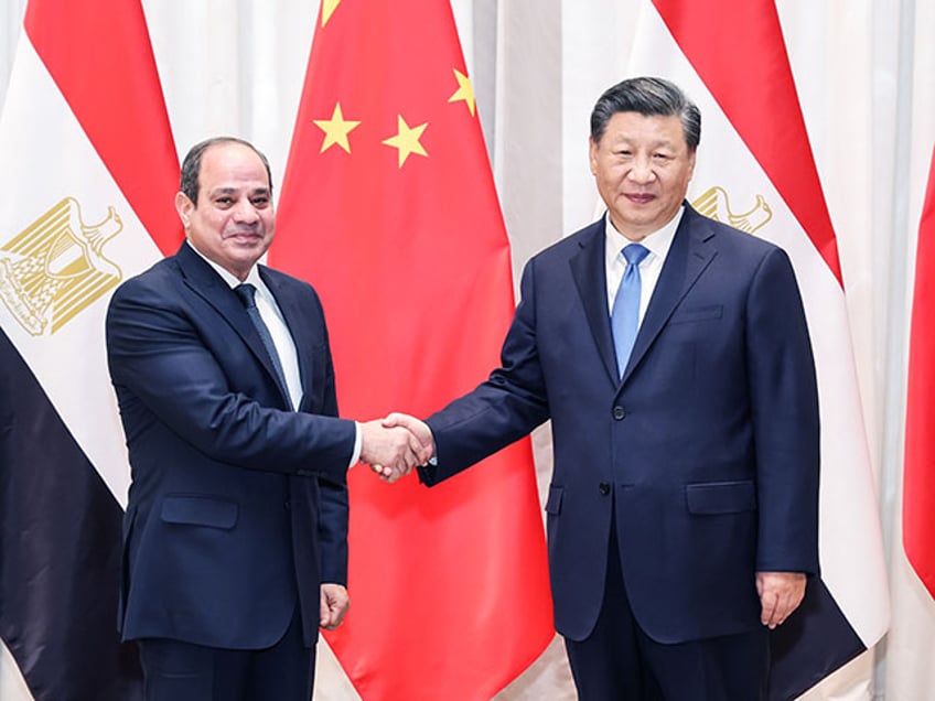 Chinese President Xi Jinping meets with Egyptian President Abdel Fattah el-Sisi in Riyadh, Saudi Arabia, Dec. 8, 2022. (Photo by Yao Dawei/Xinhua via Getty Images)