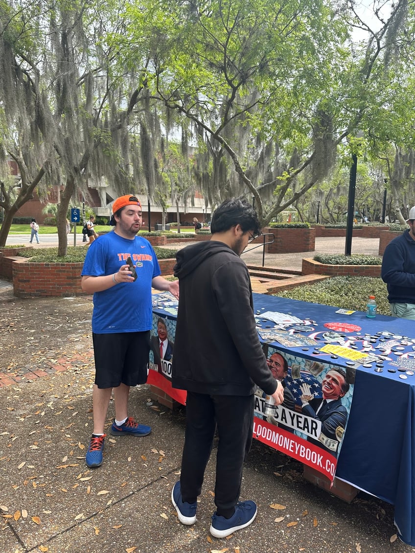 yaf students use schweizers blood money to warn students about the ccps subversion of america