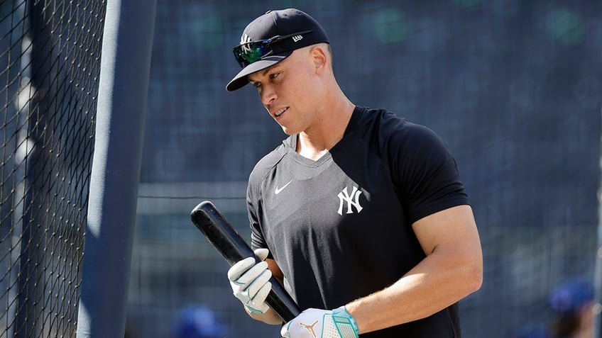 Aaron Judge at batting practice