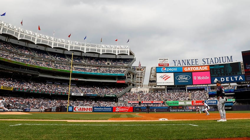 Left field view of Yankee Stadium