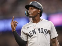 Yankees' Jazz Chisholm Jr gets into shouting match with Braves' third base coach
