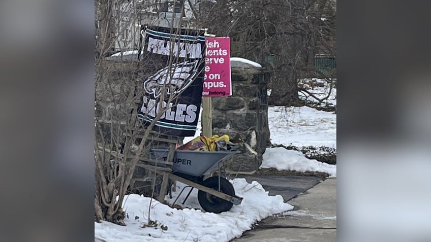 Lower Merion School Board member allegedly blocks sign supporting Jewish college students