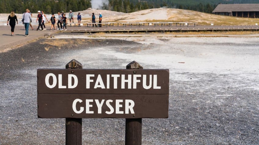 Old faithful in Yellowstone