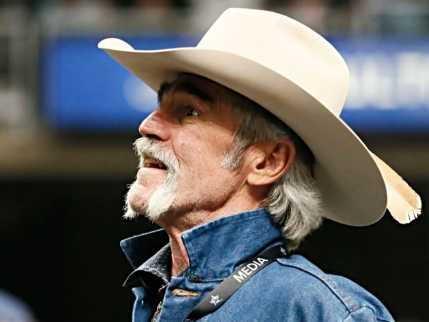 LOS ANGELES, CA - FEBRUARY 22: Yellowstone Actor Forrie J. Smith looks on during the PBR P