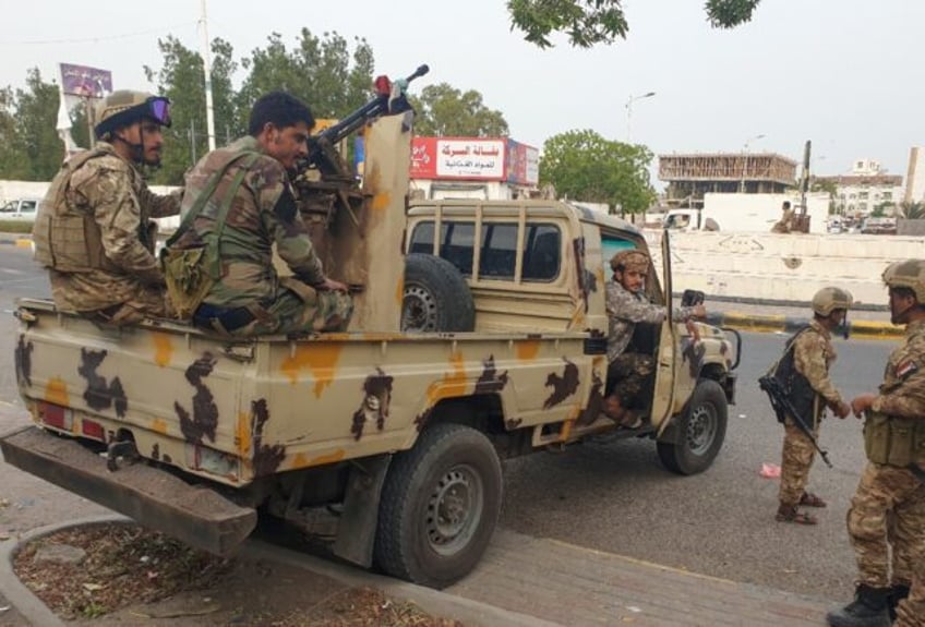 Fighters affiliated with Yemen's Southern Transitional Council, in 2022