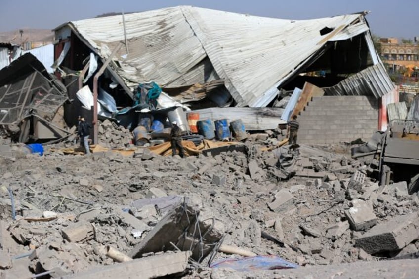 Yemen's Huthis also reported strikes on the capital Sanaa over the weekend