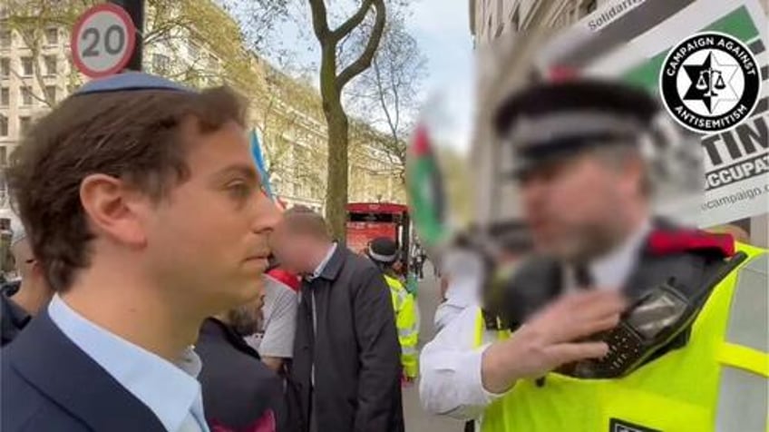 you are quite openly jewish london police under fire for confrontation with man near anti israeli march