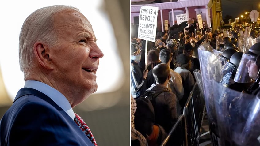 President Biden and Philadelphia George Floyd protest split
