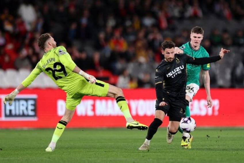 A young Newcastle team was outplayed by an A-League All Stars side in Melbourne