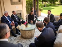 Zelensky meets Vance as Russian drones pound Ukraine