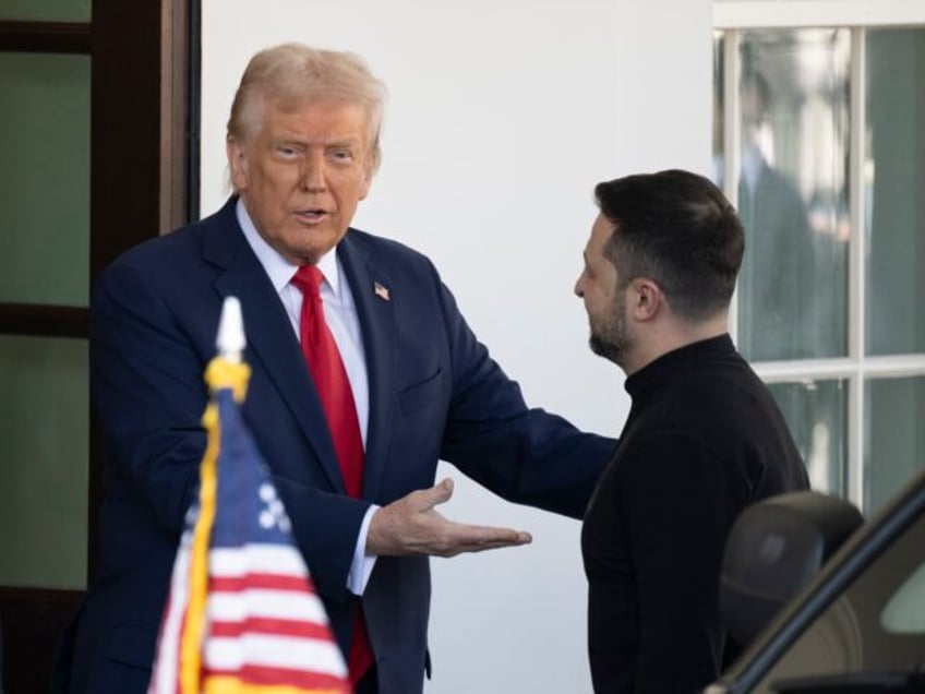 WASHINGTON, DC-FEBRUARY 28: President Donald J. Trump meets with Ukraine President Volodym
