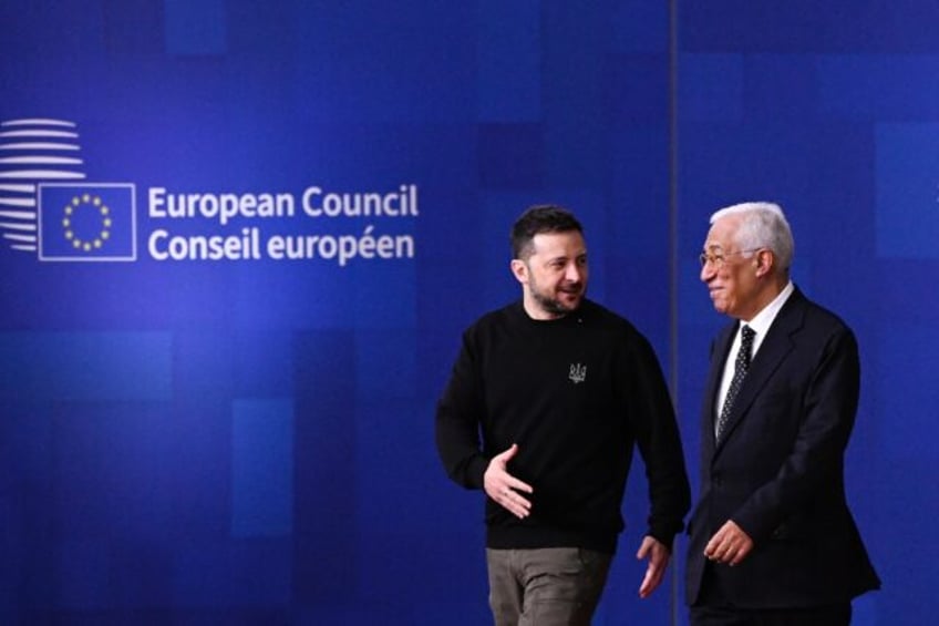 Ukraine's President Volodymyr Zelensky attended the last EU summit in Brussels before Dona