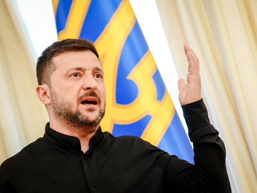 12 June 2025, Ukraine, Kiew: Volodymyr Zelenskyi, President of Ukraine, gives a press conf