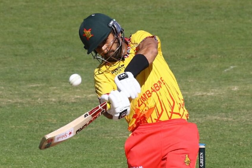 Sikandar Raza made 133 not out as Zimbabwe piled up a T20 record score of 344-4 against Ga