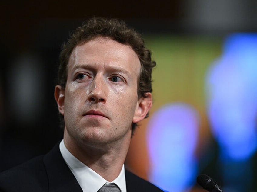 CEO of Meta, Mark Zuckerberg is seen during a Senate Judiciary Committee hearing with repr
